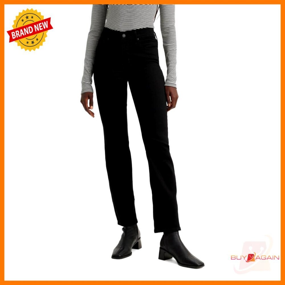 Shaping Straight Leg Jeans With Tummy Control Panel, Mid Rise